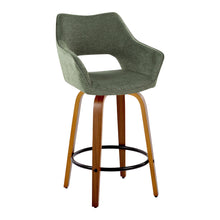 Load image into Gallery viewer, Mustang - Contemporary Fixed Height Counter Stool With Swivel With Round Footrest (Set of 2)