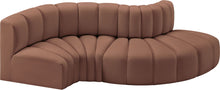 Load image into Gallery viewer, Arc - Faux Leather 4 Piece L-Shaped Modular Sofa