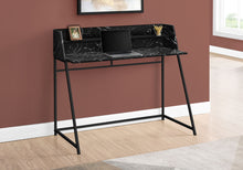 Load image into Gallery viewer, Computer Desk For Home Office, Laptop, Storage Shelves, Marble Look Contemporary & Modern