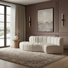 Load image into Gallery viewer, Arc - Boucle Fabric 4 Piece L-Shaped Modular Sofa