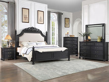 Load image into Gallery viewer, Crown Mark Furniture Kingsbury Queen Panel Bed in Black B1130-Q