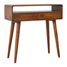 Load image into Gallery viewer, Curved Chestnut Console Table