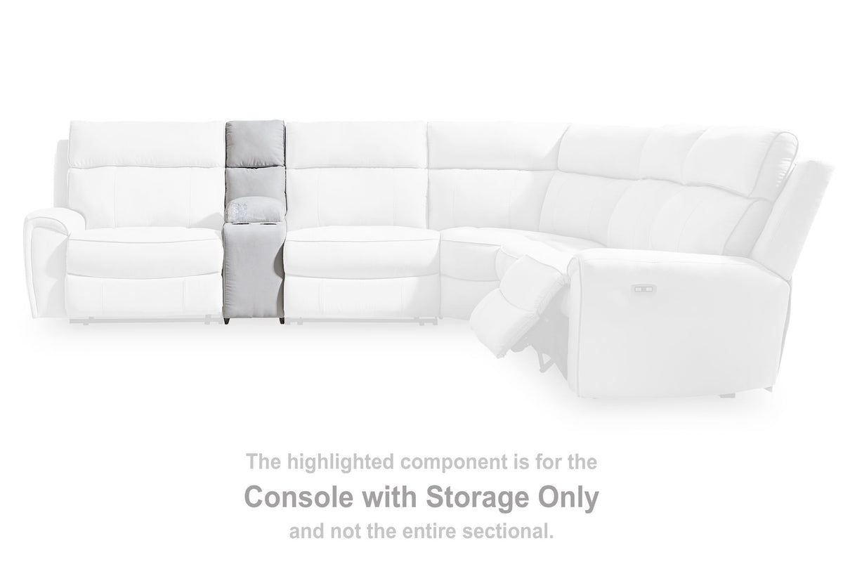 Social Pointe - Console With Storage - Pearl / Ash