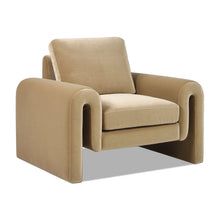 Load image into Gallery viewer, Mason - Arched Arm Chair - Camel Brown Beige
