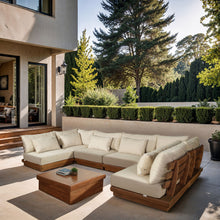 Load image into Gallery viewer, Mirella - 6 Piece Water Resistant Fabric Upholstered Outdoor Patio Modular Sectional
