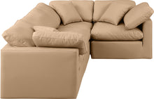 Load image into Gallery viewer, Indulge - Faux Leather 4 Piece Modular Corner Sectional - Tan
