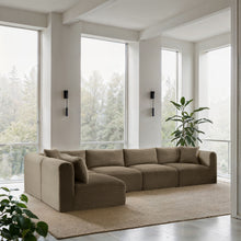 Load image into Gallery viewer, Shaggy - Fabric 5 Piece Modular Sectional