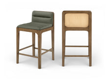 Load image into Gallery viewer, Ellis - Vegan Leather Upholstered Counter Stool (Set of 2) - Brown Base