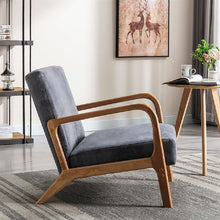 Load image into Gallery viewer, Classic Mid-Century Modern Accent Chairs, Open Framed Armchair With Cushioning