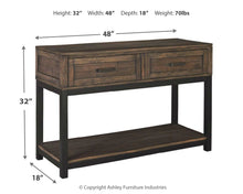 Load image into Gallery viewer, Johurst - Sofa Table - Grayish Brown