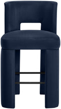 Load image into Gallery viewer, Zuno - Velvet Performance Fabric Upholstered Bar Stool (Set of 2)