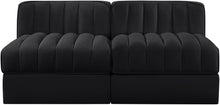 Load image into Gallery viewer, Rummi - Velvet Performance Fabric Upholstered 2 Piece Modular Armless Loveseat