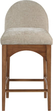 Load image into Gallery viewer, Waldorf - Chenille Stool With Brown Legs