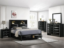 Load image into Gallery viewer, Crown Mark Furniture Fallon Queen Platform Bed with Storage in Black B4288-Q