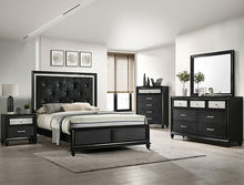 Load image into Gallery viewer, Crown Mark Furniture Lila 2 Drawer Nightstand in Black