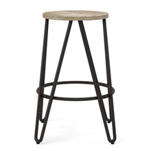 Load image into Gallery viewer, Simeon - Multifunctional Metal Stool With Wood Seat