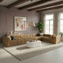 Load image into Gallery viewer, Rummi - Velvet Performance Fabric Upholstered 8 Piece Modular Sectional (With 3 Corner Chairs)