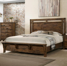Load image into Gallery viewer, Crown Mark Furniture Curtis King Panel Bed in Rustic image