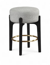 Load image into Gallery viewer, Torino - Backless Counter Stool With Brushed Black Base (Set of 2)