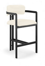 Load image into Gallery viewer, Aurum - Vegan Leather Upholstered Counter Stool With Graphite Black Base