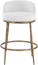 Load image into Gallery viewer, Ferro - Upholstered Counter Stool With Brushed Gold Base