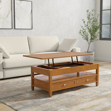 Load image into Gallery viewer, Warm Shaker - Lift Top Coffee Table With Hidden Storage And Lift Top Functionality - Brown