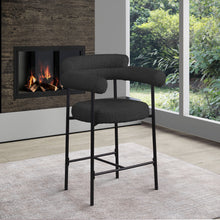 Load image into Gallery viewer, Blake - Counter Stool With Black Base (Set of 2)