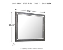 Load image into Gallery viewer, Lodanna - Bedroom Mirror - Gray