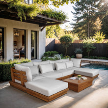 Load image into Gallery viewer, Mirella - 6 Piece Water Resistant Fabric Upholstered Outdoor Patio Modular Sectional