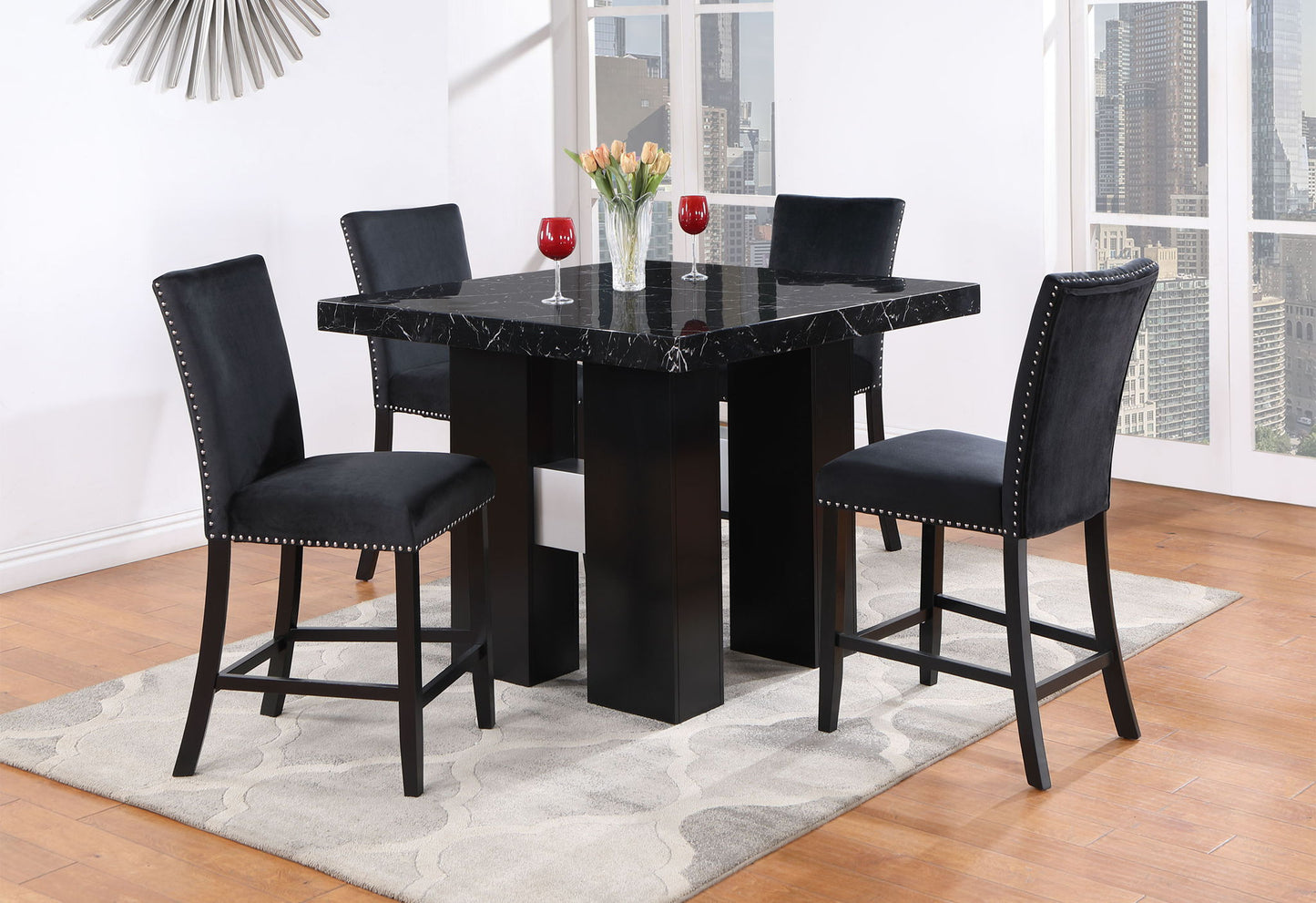 D04 - Bar Table Base - Black