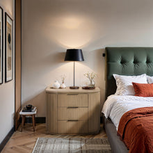 Load image into Gallery viewer, Astrid - Solid Wood And Oak Veneer Nightstand