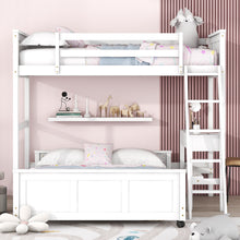 Load image into Gallery viewer, Full Over Full Bunk Bed With Desk