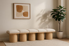Load image into Gallery viewer, Pavilion - 5 Piece Modular Bench With Natural Base