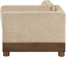 Load image into Gallery viewer, Turin - Chenille Fabric Upholstered Modular Corner Chair - Walnut Base