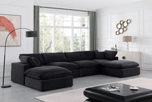Load image into Gallery viewer, Comfy - 6 Piece Velvet Modular Double Chaise Sectional