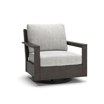 Mesa Valley - Swivel Lounge With Cushion - Light Gray / Dark Brown - Ego Home Furniture