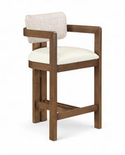 Load image into Gallery viewer, Ravina - Upholstered Counter Stool With Stained Brown Base