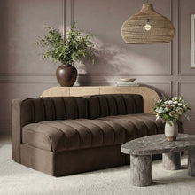 Load image into Gallery viewer, Rummi - Velvet Performance Fabric Upholstered 2 Piece Modular Armless Loveseat