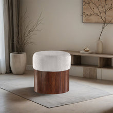 Load image into Gallery viewer, Nimes - Ottoman / Stool With Brown Base