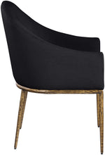 Load image into Gallery viewer, Ferro - Upholstered Dining Arm Chair With Brushed Gold Legs