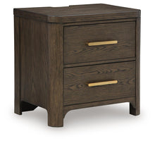 Load image into Gallery viewer, Radkin - Two Drawer Night Stand - Burnished Brown
