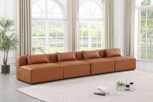 Load image into Gallery viewer, Cube - Modular 4 Piece Armless Sofa - Cognac