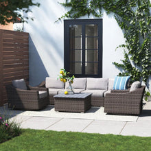 Load image into Gallery viewer, Stylish Sofa Seating Group With Cushions Perfect For Outdoor Gatherings