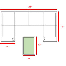 Load image into Gallery viewer, Outdoor Wicker Sectional With Weather Resistant Cushions And Table