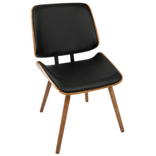 Load image into Gallery viewer, Lombardi - Mid-Century Modern Dining / Chair (Set of 2) - Walnut / Black