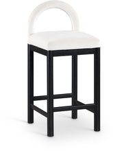 Load image into Gallery viewer, Conrad - Velvet Counter Stool With Black Legs
