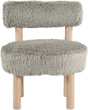 Load image into Gallery viewer, Ambre - Vegan Shearling Fabric Accent Chair - Taupe