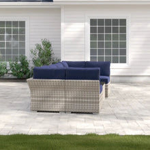 Load image into Gallery viewer, Wicker Sectional Sofa With Cushions And Table