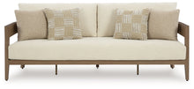 Load image into Gallery viewer, Serene Bay - Sofa With Cushion - Dark Brown / White
