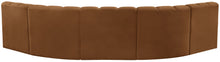Load image into Gallery viewer, Arc - Velvet 5 Piece U-Shaped Modular Sofa - Saddle